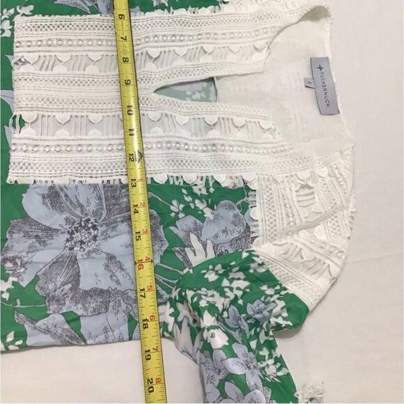 Tuckernuck Green Pippa Flora Fringe Mini Dress Size Small - Picture 8 of 10